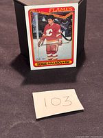 Photo of Sergei Makarov Calgary Flames O-Pee-Chee hockey card showing front, included for lot