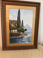 Front view of framed print showing artwork, mat and frame detail