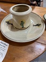 Platter with fixed dip chiller showing cactus motif