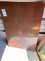 Front view of full copper sheet