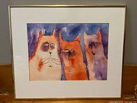 Frontal view of framed painting