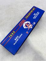 Blue rectangular box showing 1989 Score branding, 660 player cards, and 65 magic motion cards.