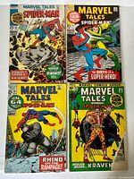 Front covers of all four comics laid out