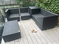 Full view of sectional pieces on deck