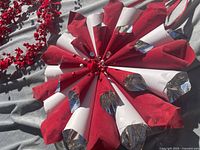 Red and white cone door hanger