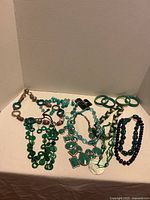 All jewelry pieces laid out for overview