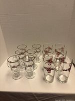 Group shot of all 12 holiday glasses