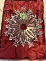 Ornament in box showing crystal detail and original sticker