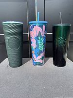 All three Starbucks cold cups side by side