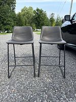 Front full view of both stools showing overall design