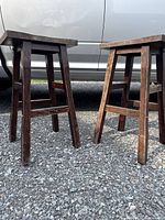 Both barstools front view showing height and design