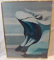 Full view of framed iceberg painting