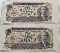 Front side showing portrait and serial number FDF4543166 and FDF4543167 on two sequential banknotes.