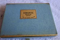 Light blue rectangular box labeled 'Congress Playing Cards CEL-U-TONE FINISH' on the top.