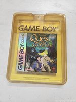 Front view of sealed Quest for Camelot Game Boy Color package