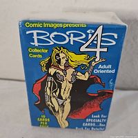 Front view of the sealed Boris 4 trading card pack with character illustration and branding.