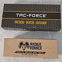 Brand boxes for Tac-Force and Ridge Runner folding knives
