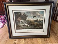 Framed art print showing full image of artwork, frame and glass.