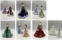 Composite of all 11 Coalport figurines