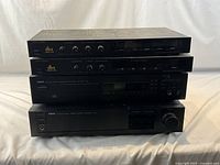 Front view of all four stacked components