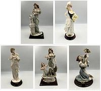 Group shot of all five Giuseppe Armani sculptures on wood bases