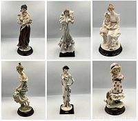 Group shot of all six Giuseppe Armani figurines