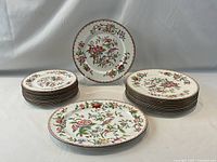 Front view showing stacks of 8" and 10" plates with one plate displayed upright