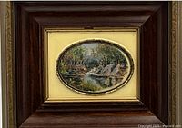 Front view close-up of framed miniature painting