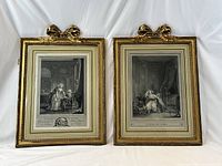Both framed engravings front view