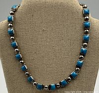 Full view of necklace on display bust