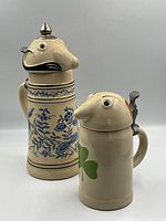 Both Schultz and Dooley character steins, full view