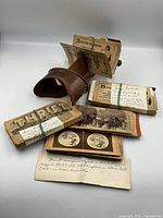 Overall lot: viewer plus bundled and loose stereo cards
