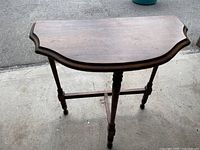 Full view of hall table front and top