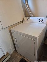 Full view of GE dryer showing front and side