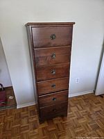 front view of tall 6-drawer dresser