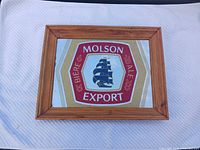 Molson Export framed advertising mirror