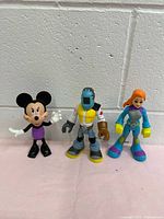 Front view of all three figures