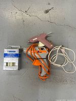 Full lot: two glue guns and box of glue sticks