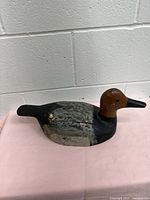 Left side view of full duck decoy
