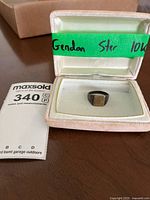 Gendon 10K sterling men's ring in box with green label