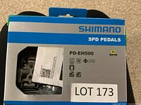Front of box showing Shimano PD-EH500 SPD pedals
