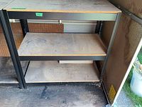 Full view of shelving unit front left