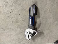 Side view of Kobalt cordless cut-off tool showing blade, guard, and styling