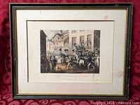 Full view of framed print with mat and frame