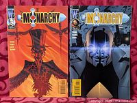 Both comic book fronts displayed side by side