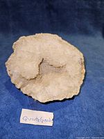 Front view showing full quartz geode specimen with cavity
