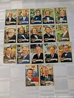 Full layout of all 16 presidential cards