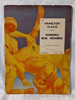 Front cover showing title, teams, stadium, date and artwork