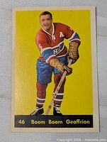 Front of 1960-61 Parkhurst Boom Boom Geoffrion card