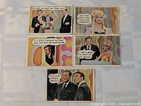 All five Laugh-In cards laid out